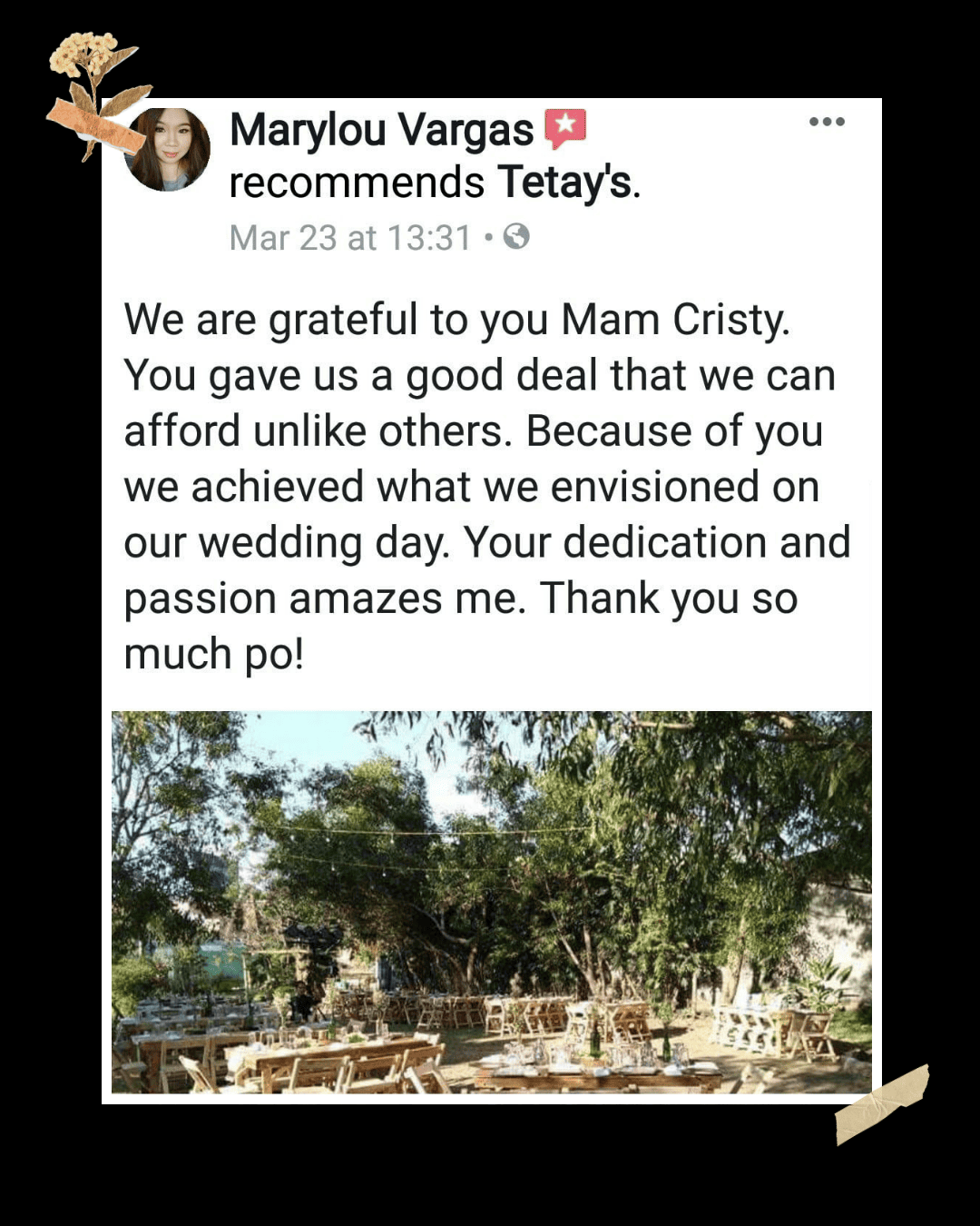 Client spotlight shared with Tetay's Rental