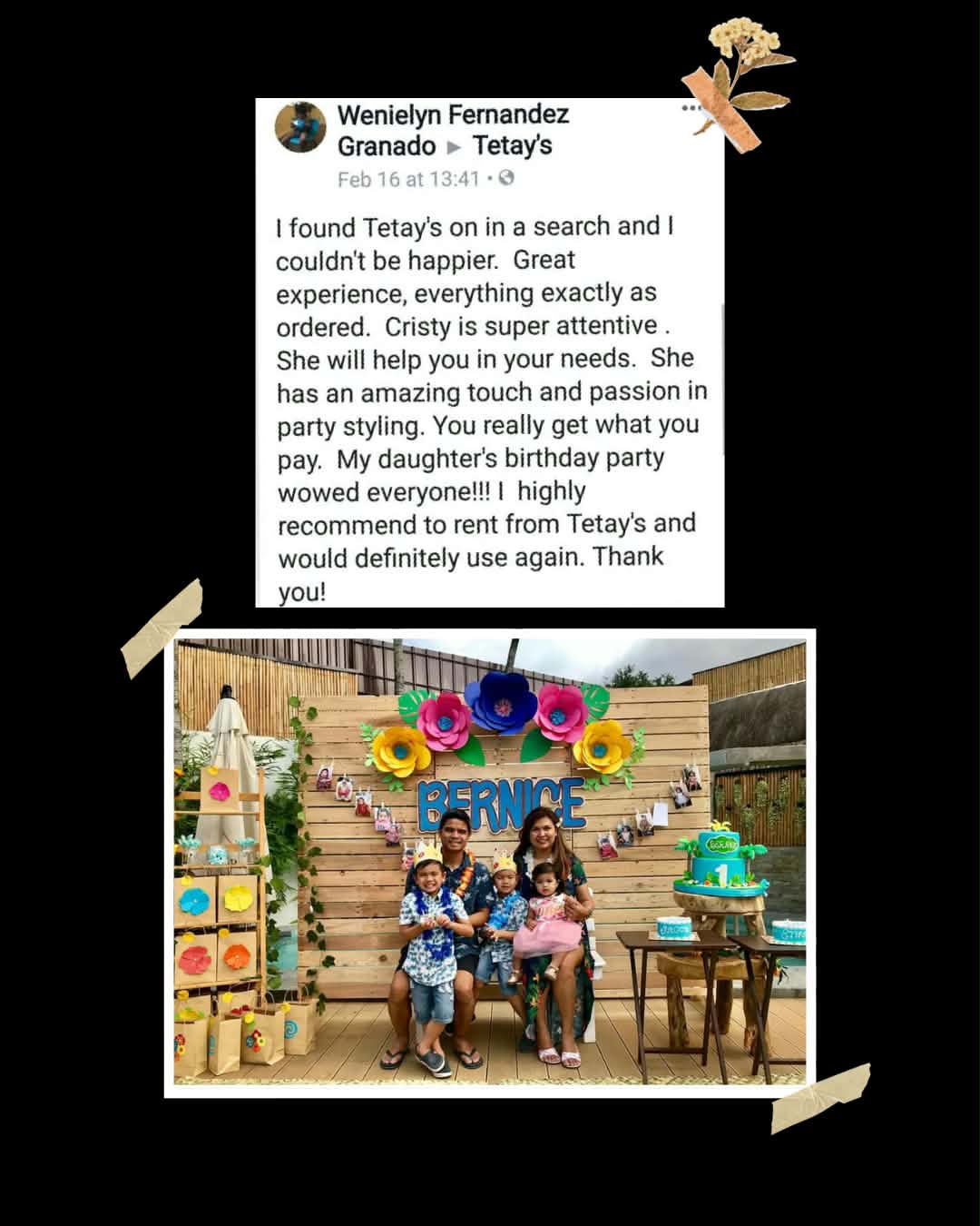 Client spotlight shared with Tetay's Rental