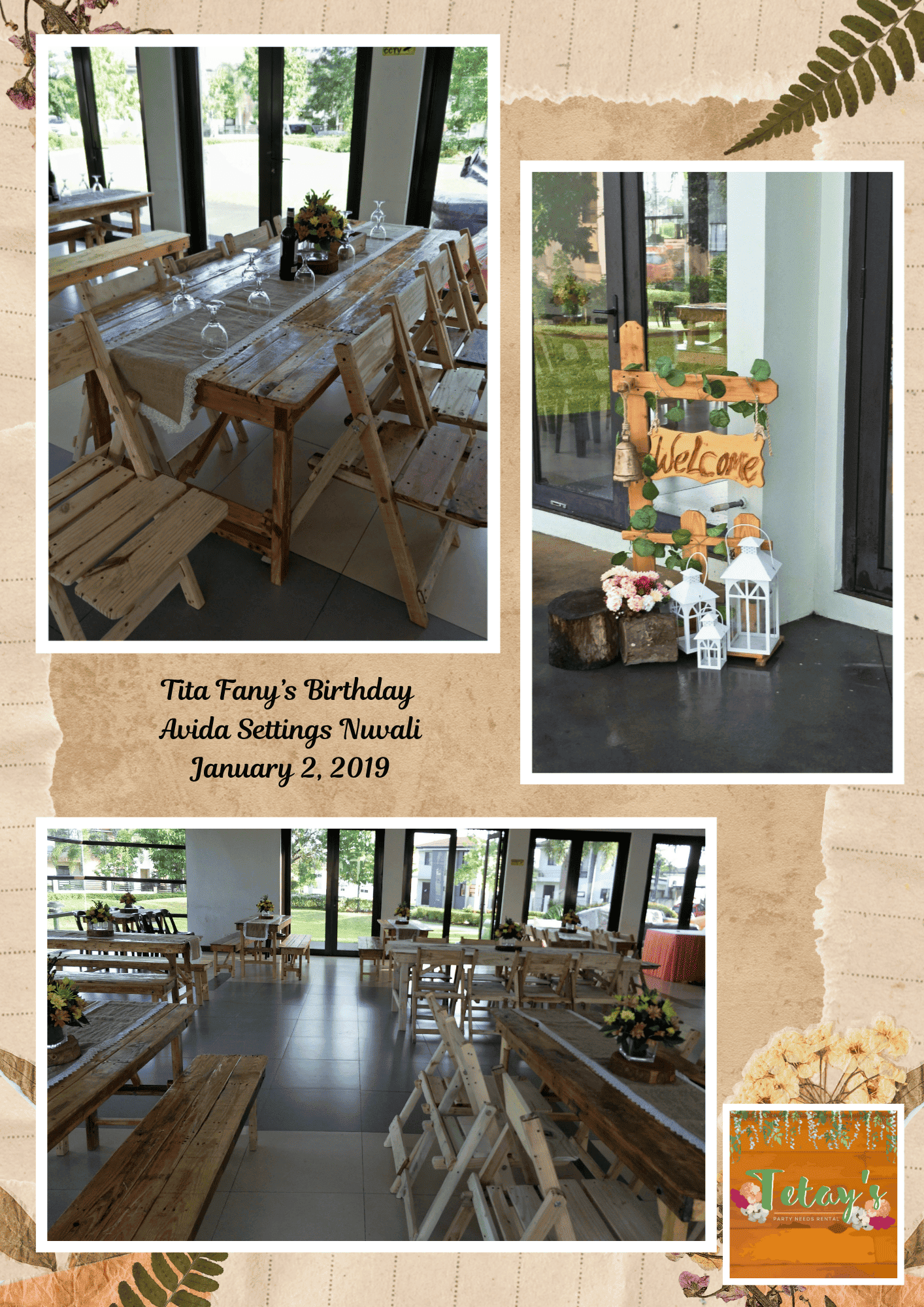 Tetay's Rental styled event setup from 2019, archive photo one