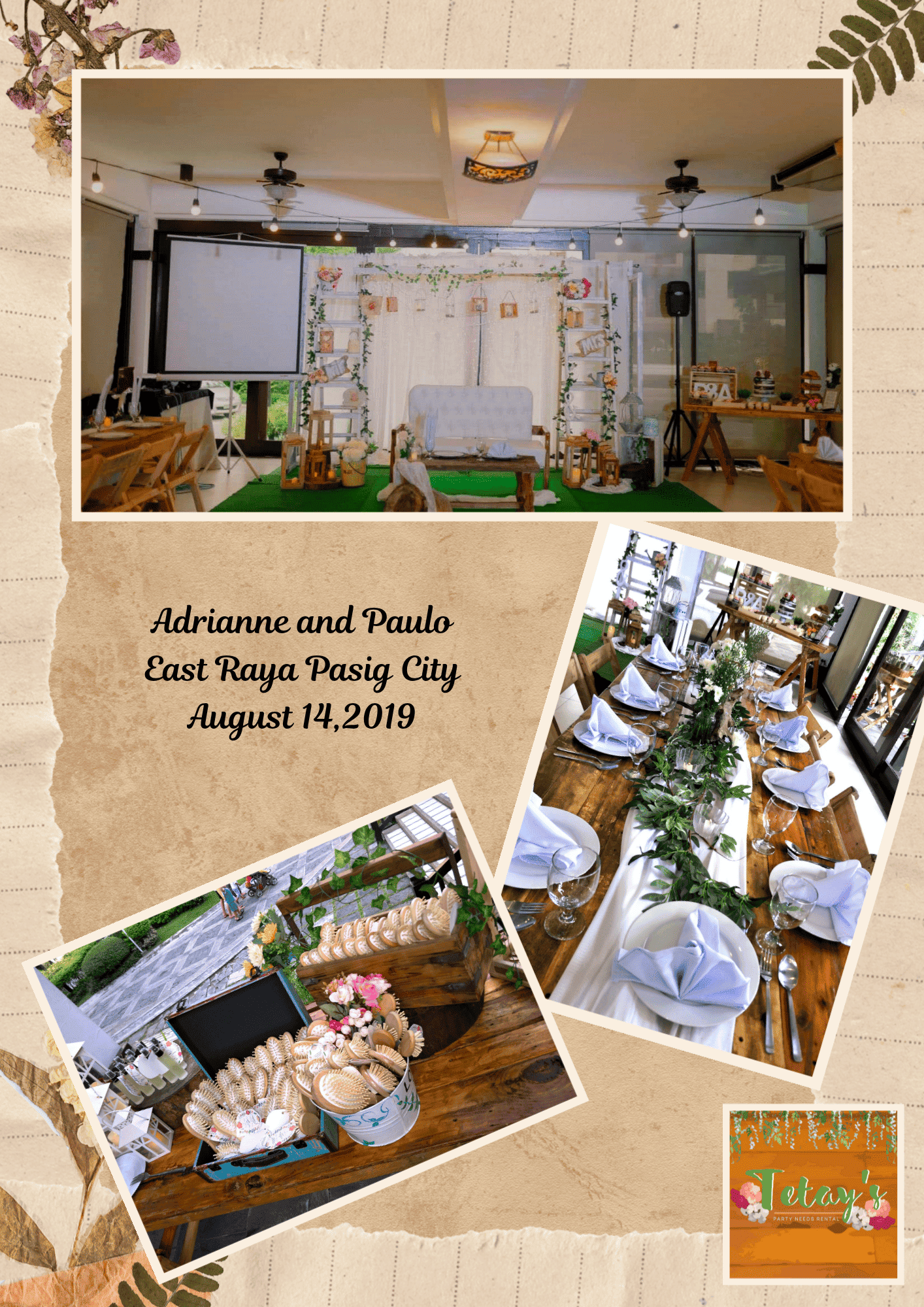Tetay's Rental styled event setup from 2019, archive photo nine