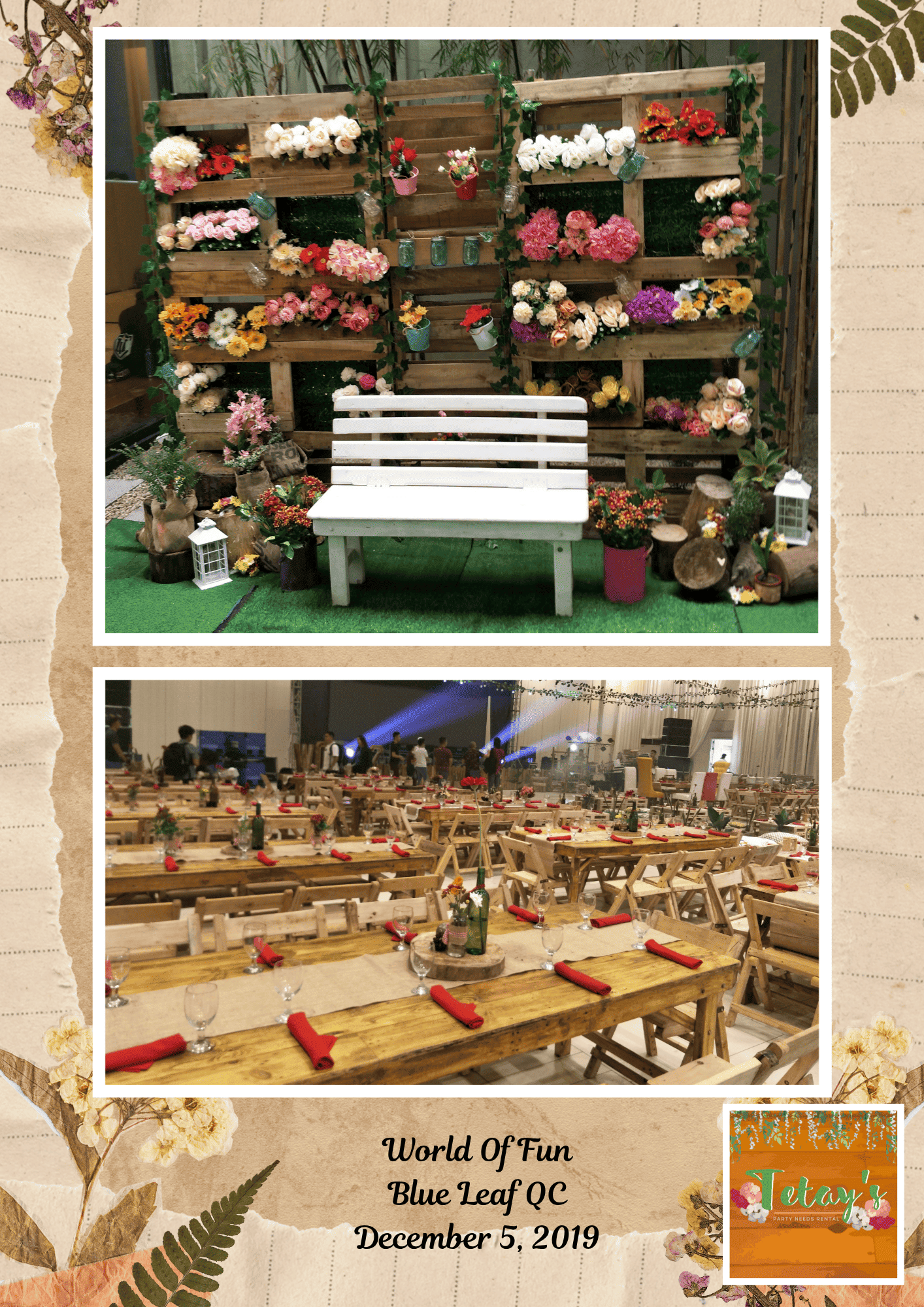 Tetay's Rental styled event setup from 2019, archive photo fourteen