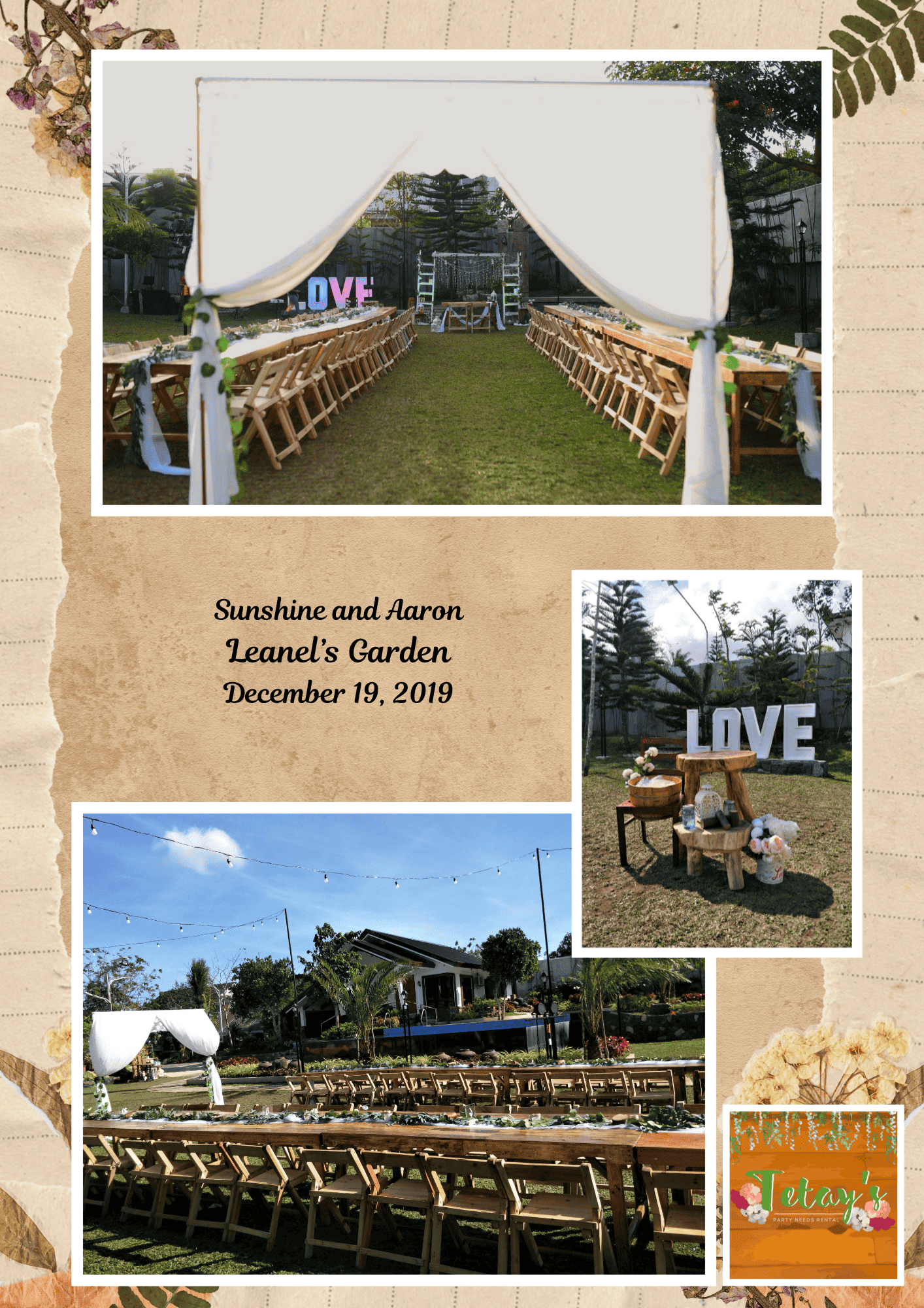 Tetay's Rental styled event setup from 2019, archive photo eighteen