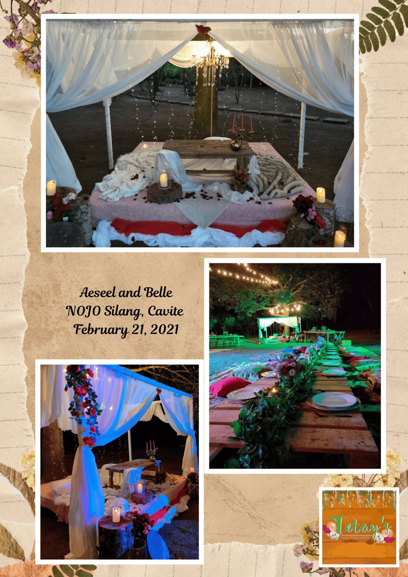 Tetay's Rental styled event setup from 2021, archive photo two