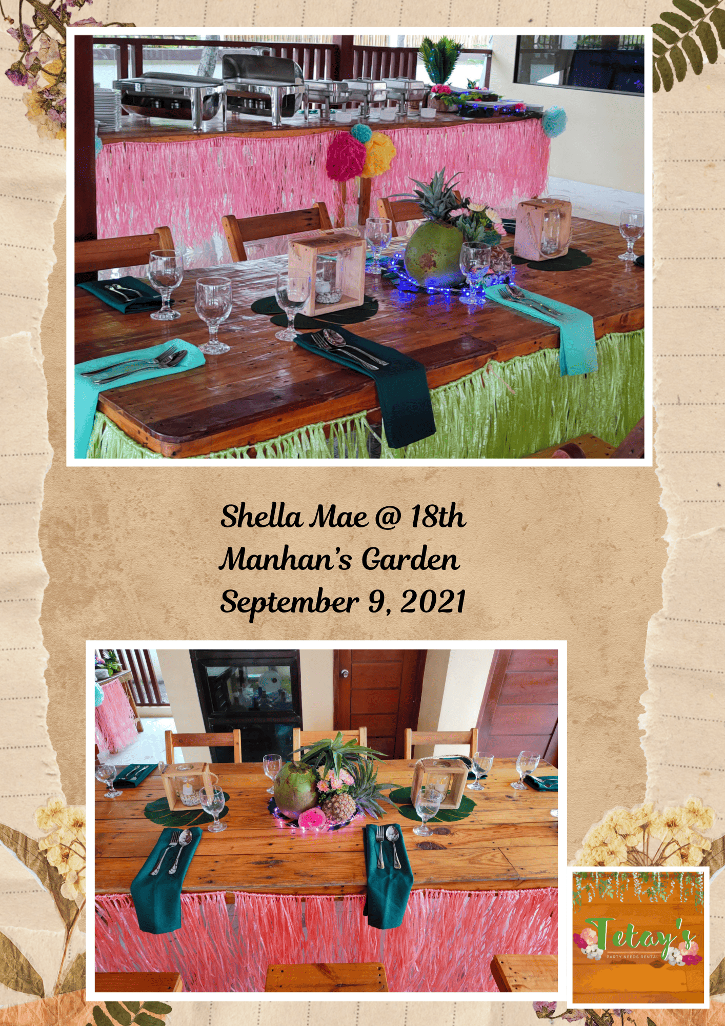 Tetay's Rental styled event setup from 2021, archive photo seven