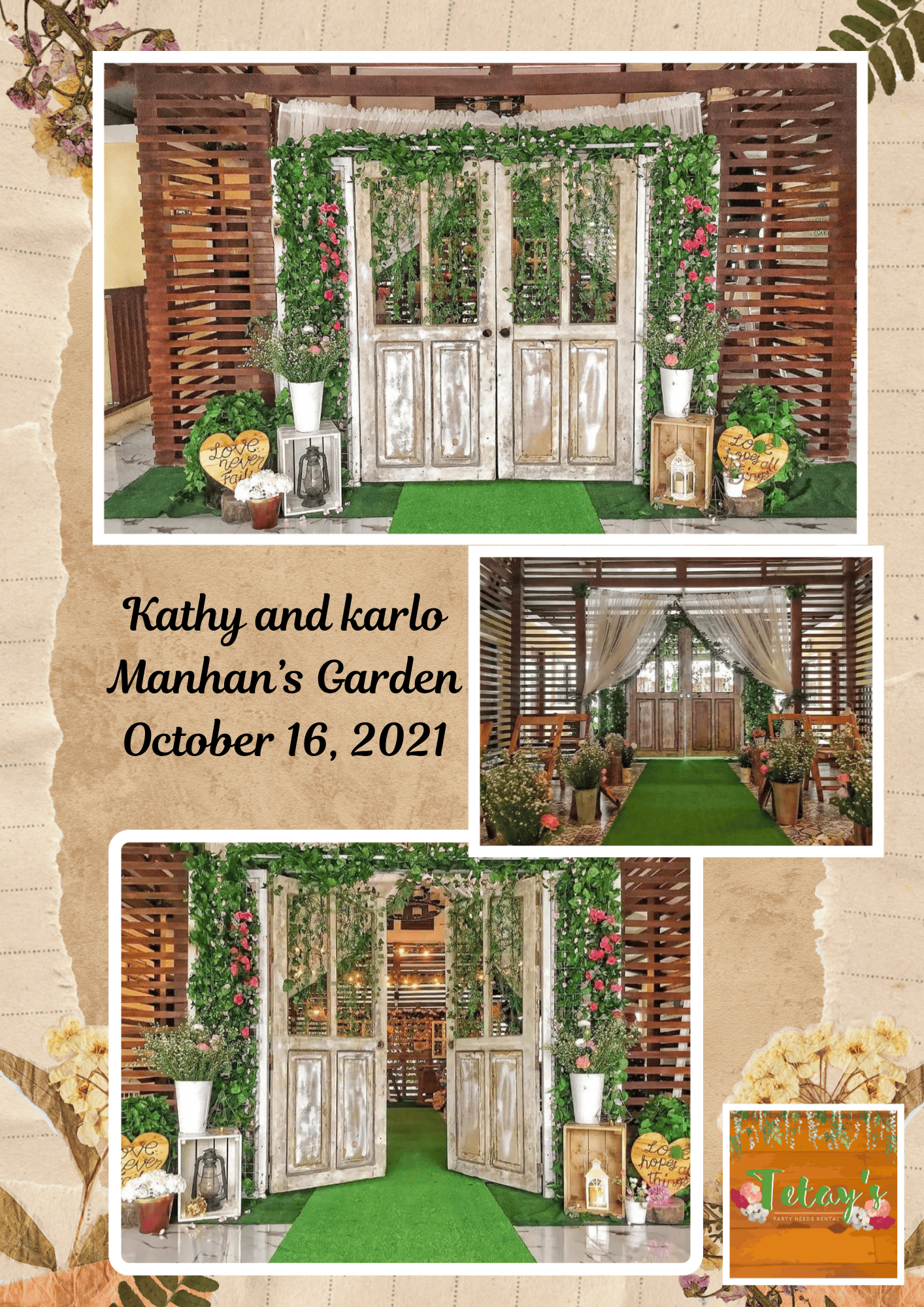 Tetay's Rental styled event setup from 2021, archive photo ten
