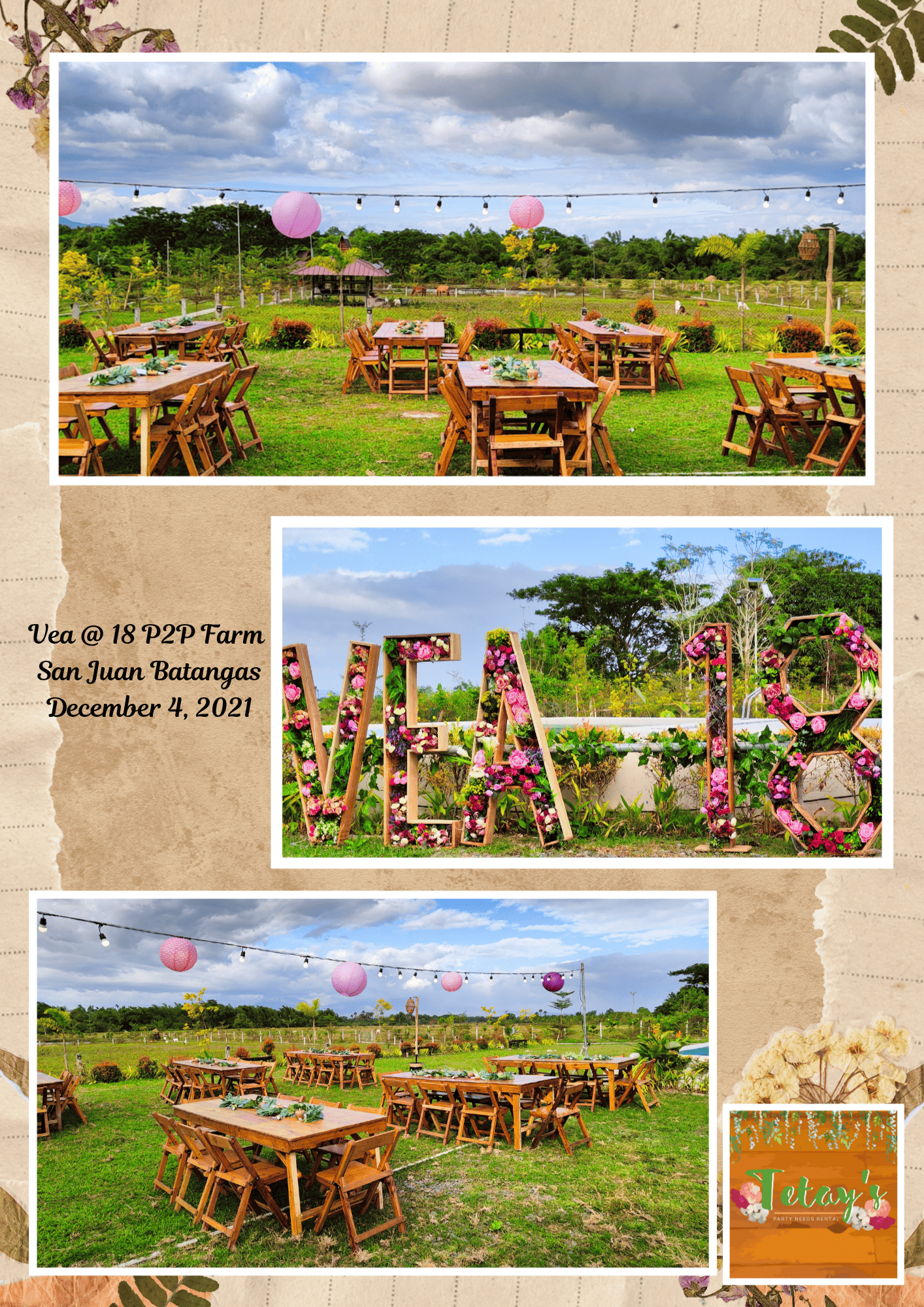 Tetay's Rental styled event setup from 2021, archive photo thirteen
