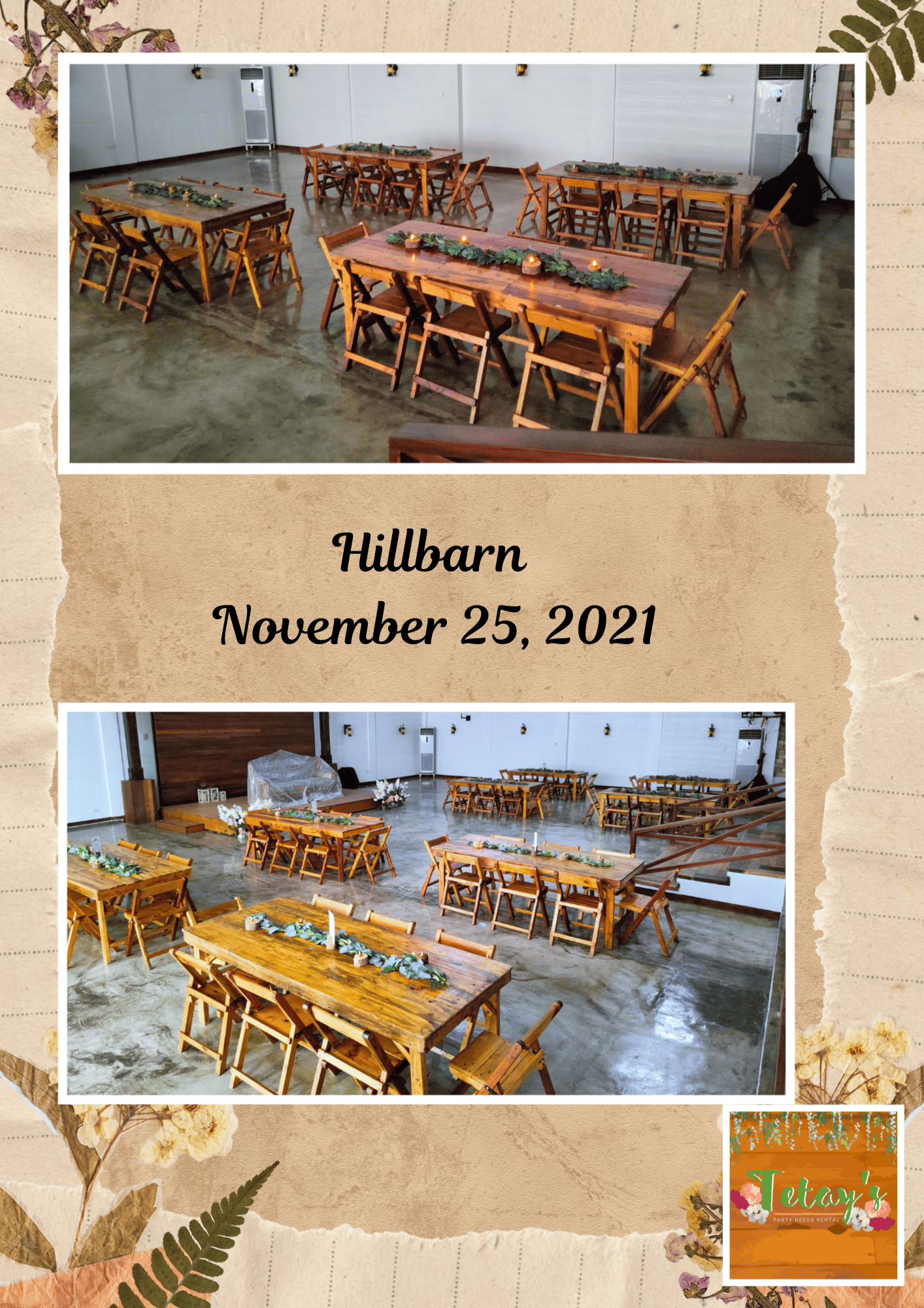 Tetay's Rental styled event setup from 2021, archive photo sixteen