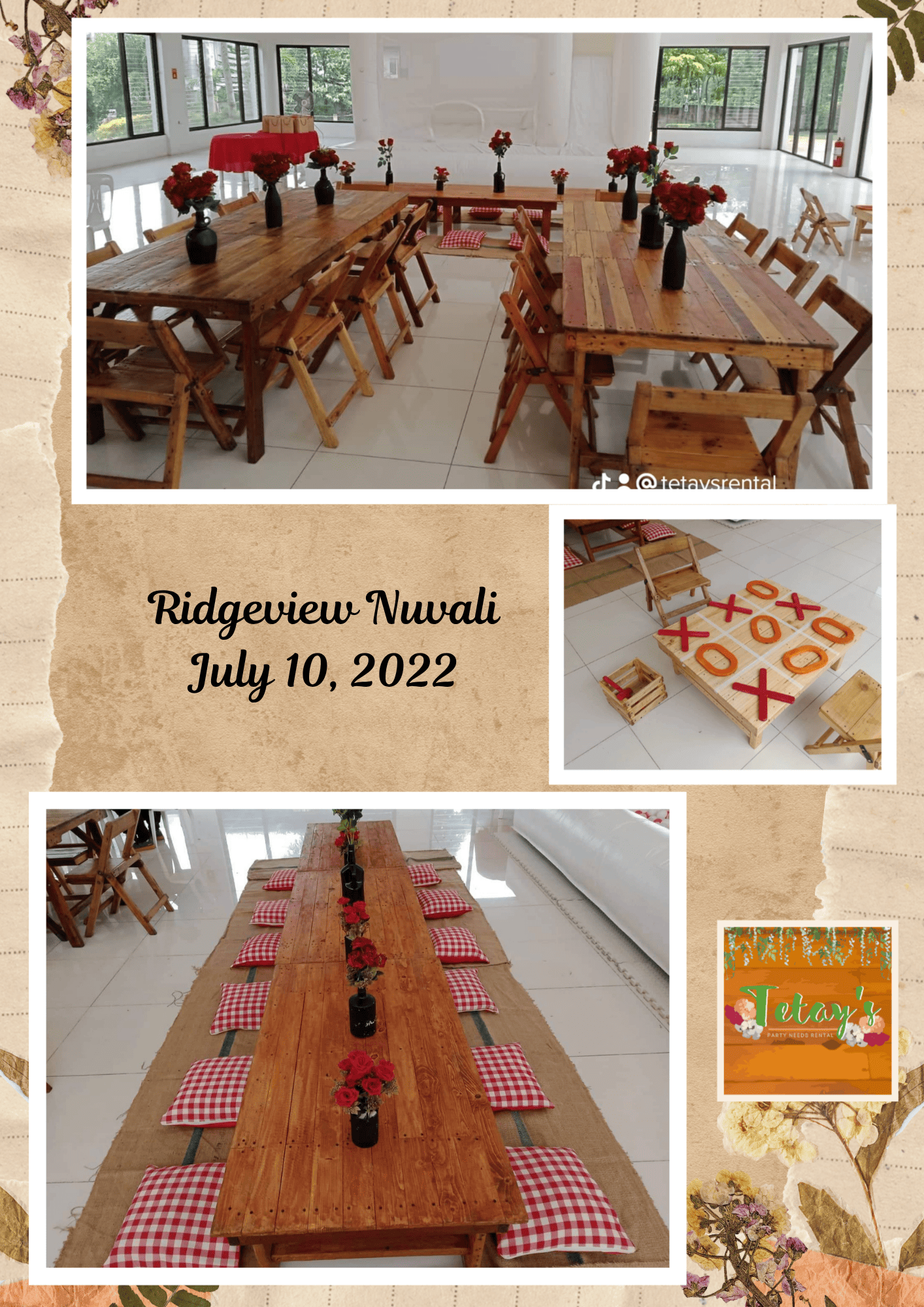 Tetay's Rental styled event setup from 2022, archive photo five