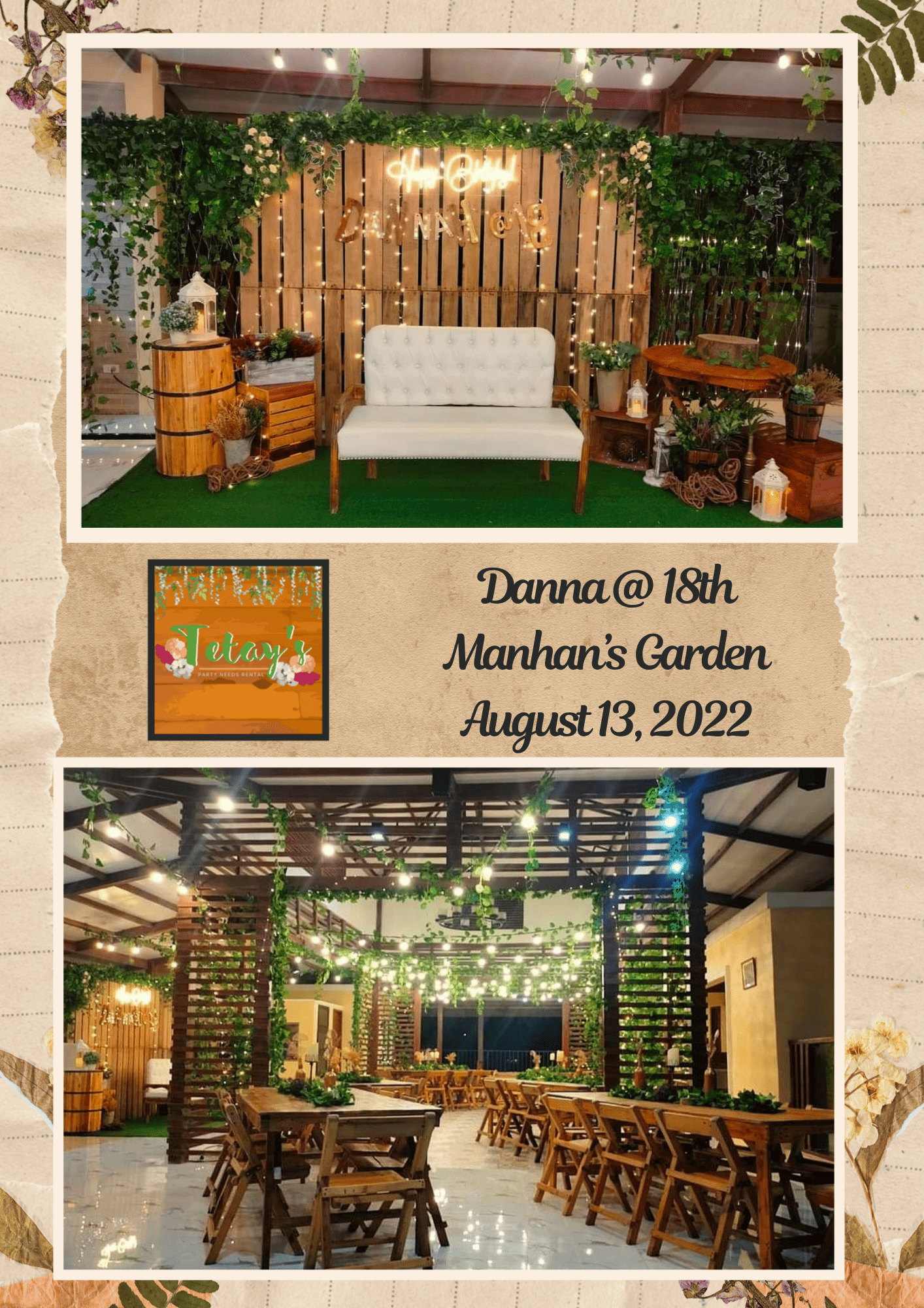 Tetay's Rental styled event setup from 2022, archive photo eight