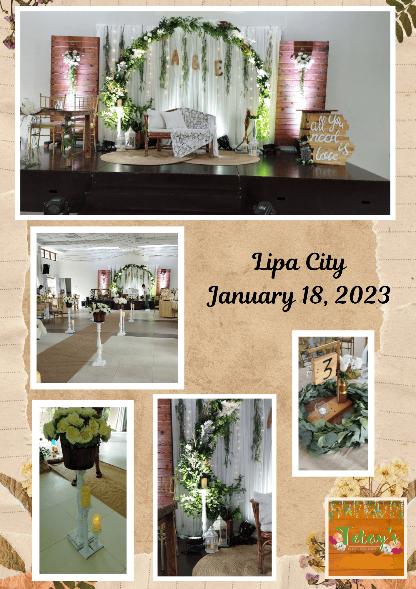 Tetay's Rental styled event setup from 2023, archive photo two